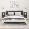 Image de vidaXL Étagères de chevet murales 2 pcs Gris Bois de pin massif