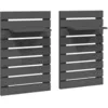 Image de vidaXL ÃtagÃ¨res de chevet murales 2 pcs Gris Bois de pin massif