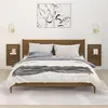 Image de vidaXL Étagères de chevet murales 2 pcs Marron miel Bois de pin massif