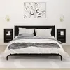 Image de vidaXL Étagères de chevet murales 2 pcs Noir Bois de pin massif