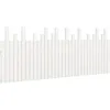 Image de vidaXL Vidaxl Tête De Lit Murale Blanc 204x3x80 Cm Bois Massif De Pin