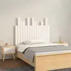 Image de vidaXL Tête de lit murale Blanc 95,5x3x80 cm Bois massif de pin