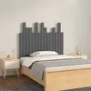 Image de vidaXL Tête de lit murale Gris 95,5x3x80 cm Bois massif de pin
