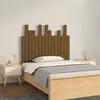 Image de vidaXL Tête de lit murale Marron miel 95,5x3x80 cm Bois massif de pin