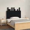 Image de vidaXL Tête de lit murale Noir 95,5x3x80 cm Bois massif de pin