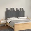 Image de vidaXL Tête de lit murale Gris 127,5x3x80 cm Bois massif de pin