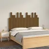 Image de vidaXL Tête de lit murale Marron miel 127,5x3x80 cm Bois massif de pin