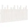 Image de vidaXL Tête de lit murale Blanc 159,5x3x80 cm Bois massif de pin