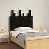 Image de vidaXL Tête de lit murale Noir 82,5x3x80 cm Bois massif de pin