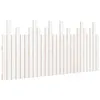 Image de vidaXL Tête de lit murale Blanc 166x3x80 cm Bois massif de pin