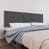 Image de vidaXL Tête de lit murale Gris 204x3x60 cm Bois massif de pin