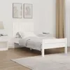 Image de vidaXL Tête de lit murale Blanc 95,5x3x60 cm Bois massif de pin