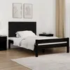Image de vidaXL Tête de lit murale Noir 127,5x3x60 cm Bois massif de pin