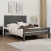 Image de vidaXL Tête de lit murale Gris 140x3x60 cm Bois massif de pin