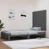 Image de vidaXL Tête de lit murale Gris 108x3x90 cm Bois massif de pin