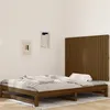 Image de vidaXL Tête de lit murale Marron miel 127,5x3x90 cm Bois massif de pin
