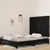 Image de vidaXL Tête de lit murale Noir 127,5x3x90 cm Bois massif de pin824892