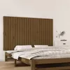 Image de vidaXL Tête de lit murale Marron miel 147x3x90 cm Bois massif de pin
