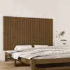 Image de vidaXL Vidaxl Tête De Lit Murale Marron Miel 147x3x90 Cm Bois Massif De Pin