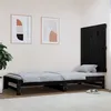 Image de vidaXL Tête de lit murale Noir 82,5x3x90 cm Bois massif de pin