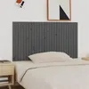 Image de vidaXL Tête de lit murale Gris 166x3x90 cm Bois massif de pin