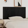 Image de vidaXL Tête de lit murale Noir 185x3x90 cm Bois massif de pin824917
