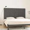 Image de vidaXL Tête de lit murale Gris 204x3x110 cm Bois massif de pin