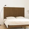 Image de vidaXL Tête de lit murale Marron miel 185x3x110 cm Bois massif de pin
