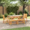 Image de Vidaxl Ensemble De Salle Ã Manger De Jardin En Bois Massif D'acacia De 5 PiÃ¨ces