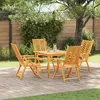 Image de vidaXL Vidaxl Chaises De Jardin Inclinables 4 Pcs Bois Massif Acacia