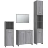 Image de vidaXL Vidaxl Ensemble De Meubles De Salle De Bain 4 Pcs Sonoma Gris