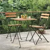 Image de vidaXL Table de bistro pliante 55x54x71cm Bois de teck solide et acier319978