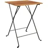 Image de Vidaxl Table De Bistro Pliante 55x54x71cm Bois De Teck Solide Et Acier