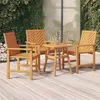 Image de vidaXL Chaises à manger de jardin lot de 3 bois massif d'acacia