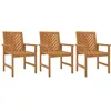 Image de vidaXL Vidaxl Chaises À Dîner De Jardin 4 Pcs Bois Massif D'acacia