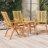 Image de vidaXL Chaises de jardin inclinables lot de 3 bois massif d'acacia362232