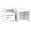 Image de Vidaxl Ensemble De BoÃ®tes De Jardin 3 Pcs Blanc Bois De Pin Massif