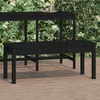 Image de Vidaxl Banc De Jardin Noir 109x44x45 Cm Bois Massif De Pin
