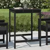 Image de vidaXL Vidaxl Table De Jardin Noir 82,5x82,5x110 Cm Bois Massif De Pin