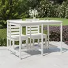Image de vidaXL Table de jardin blanc 159,5x82,5x110 cm bois massif de pin824096