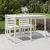 Image de vidaXL Vidaxl Table De Jardin Blanc 159,5x82,5x110 Cm Bois Massif De Pin