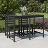 Image de Vidaxl Table De Jardin Gris 159,5x82,5x110 Cm Bois Massif De Pin