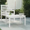 Image de vidaXL Vidaxl Table De Jardin Blanc 82,5x50,5x45 Cm Bois Massif De Pin