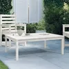 Image de vidaXL Vidaxl Table De Jardin Blanc 121x82,5x45 Cm Bois Massif De Pin