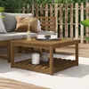 Image de vidaXL Vidaxl Table De Jardin Marron Miel 82,5x82,5x45 Cm Bois Massif De Pin