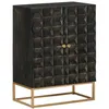 Image de vidaXL Buffet Noir 55x34x75 cm Bois massif de manguier et fer351679
