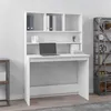 Image de vidaXL Bureau avec étagères Blanc 102x45x148 cm Bois d'ingénierie823000