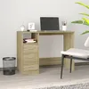 Image de vidaXL Bureau avec tiroirs Chêne sonoma 102x50x76 cm Bois d'ingénierie823035
