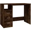 Image de vidaXL Vidaxl Bureau Avec Tiroirs Chêne Fumé 102x50x76 Cm Bois D'ingénierie