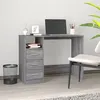 Image de vidaXL Bureau avec tiroirs Sonoma gris 102x50x76 cm Bois d'ingénierie823038